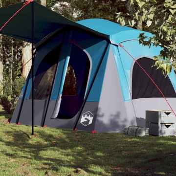 Cabină cort de camping, 5 persoane, albastru, impermeabil - Img 1