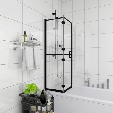 Cabină de duș pliabilă, negru, 120x140 cm, ESG - Img 1