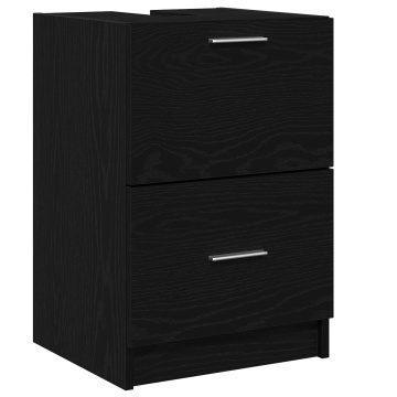 Cabinet chiuvetă Stejar Negru 40x37x59 cm Lemn tehnic - Img 2