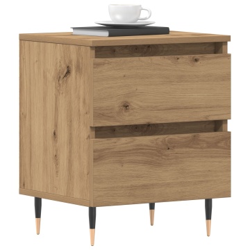 Cabinet de noapte Stejar Artisan 40x35x50 cm Lemn furniruit - Img 3