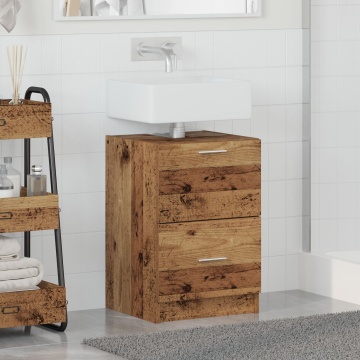 Cabinet pentru chiuvetă Lemn Vechi 40x37x59 cm Lemn Ingineresc - Img 4