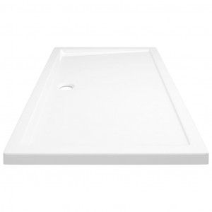 Cădiță de duș dreptunghiulară din ABS, alb, 70x120 cm - Img 4