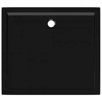 Cădiță de duș dreptunghiulară din ABS, negru, 80x90 cm - Img 7