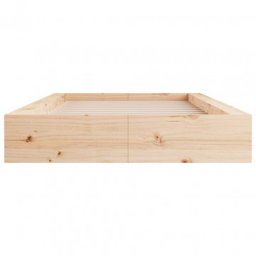 Cadru de pat, 100x200 cm, lemn masiv - Img 4