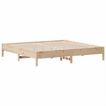 Cadru de pat, 180x200 cm, lemn masiv de pin - Img 2