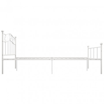 Cadru de pat, alb, 120 x 200 cm, metal - Img 4