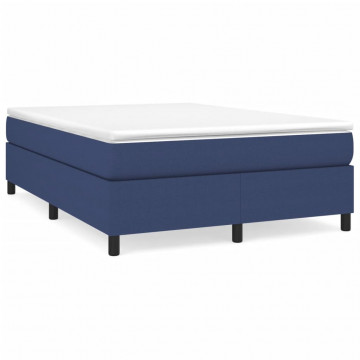 Cadru de pat box spring, albastru, 140x200 cm, textil - Img 2