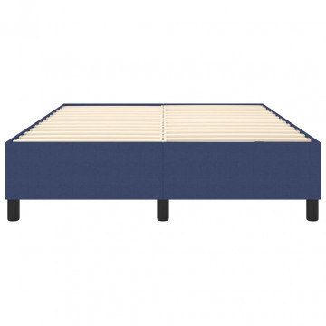 Cadru de pat box spring, albastru, 140x200 cm, textil - Img 8