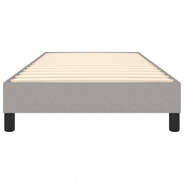 Cadru de pat box spring, gri deschis, 100x200 cm, textil - Img 8