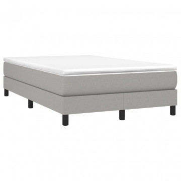 Cadru de pat box spring, gri deschis, 120x200 cm, textil - Img 3
