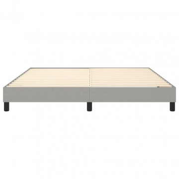 Cadru de pat box spring, gri deschis, 180x200 cm, textil - Img 8