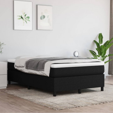 Cadru de pat box spring, negru, 120x200 cm, textil - Img 1