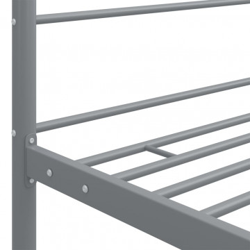 Cadru de pat cu baldachin, gri, 180x200 cm, metal - Img 6