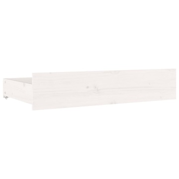 Cadru de pat cu sertare Super King, alb, 180x200 cm - Img 7