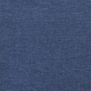 Cadru de pat cu tăblie fără saltea, albastru, 100x200cm, textil - Img 7