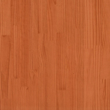 Cadru de pat cu tăblie, maro ceruit, 135x190 cm, lemn masiv pin - Img 7