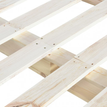 Cadru de pat din paleți, 140 x 200 cm, lemn masiv de pin - Img 6