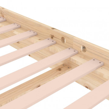 Cadru de pat dublu 4FT6, 135x190 cm, lemn masiv - Img 6