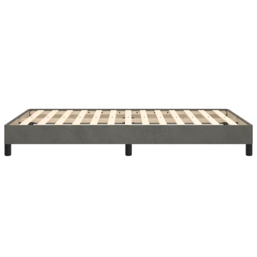 Cadru de pat fără saltea Gri închis 120x190 cm catifea - Img 5