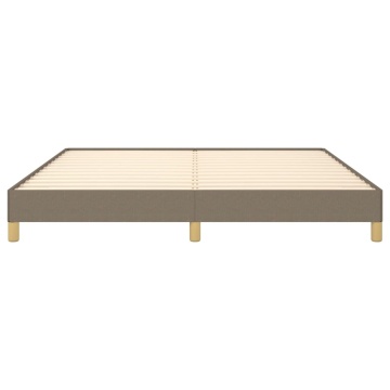 Cadru de pat fără saltea, gri taupe, 180x200 cm, textil - Img 8