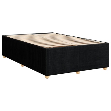 Cadru de pat fără saltea Negru 120x190 cm țesătură - Img 3