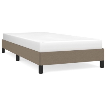 Cadru de pat fără saltea Taupe 80x200 cm țesătură - Img 2