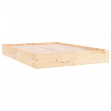 Cadru de pat King Size 5FT, 150x200 cm, lemn masiv - Img 4