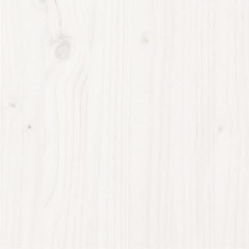 Cadru de pat King Size 5FT, alb, 150x200 cm, lemn masiv - Img 6