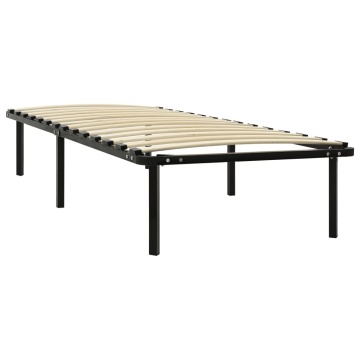Cadru de pat, negru, 100 x 200 cm, metal - Img 2