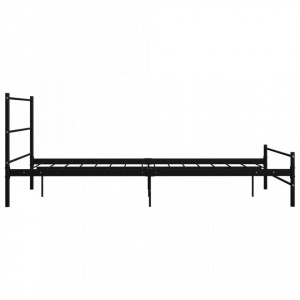 Cadru de pat, negru, 120 x 200 cm, metal - Img 4