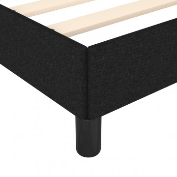 Cadru de pat, negru, 120x190 cm, material textil - Img 6