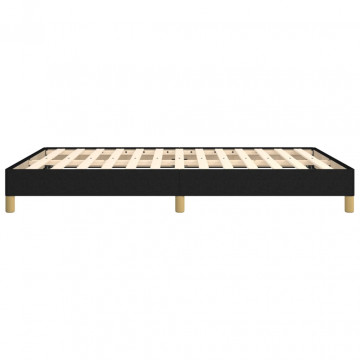 Cadru de pat, negru, 140x190 cm, material textil - Img 5