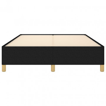 Cadru de pat, negru, 140x200 cm, material textil - Img 8