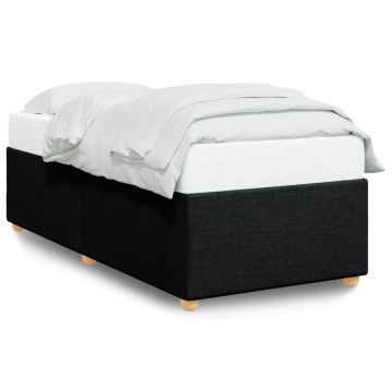 Cadru de pat, negru, 90 x 200 cm, material textil - Img 1
