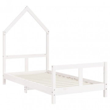 Cadru de pat pentru copii, 80x160 cm, lemn masiv de pin - Img 3