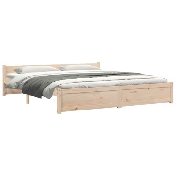 Cadru de pat Super King, 180x200 cm, lemn masiv - Img 4