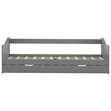Cadru pat canapea, extensibil, gri, 90 x 200 cm, lemn de pin - Img 4