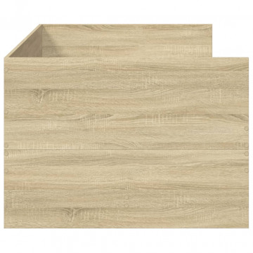 Cadru pat cu sertare, stejar sonoma, 75x190 cm lemn prelucrat - Img 8