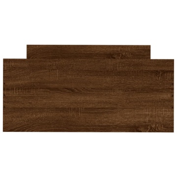 Cadru pat fără saltea stejar maro 100x200 cm lemn prelucrat - Img 4