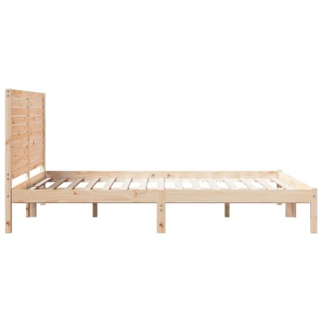Cadru pat foarte lung fără saltea, 140x210 cm, lemn masiv - Img 8