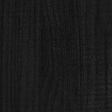 Cadru pat Small Double 4FT, negru, 120x190 cm, lemn masiv - Img 6
