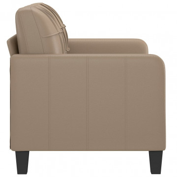 Canapea cu 2 locuri, cappuccino, 120 cm, piele ecologică - Img 4