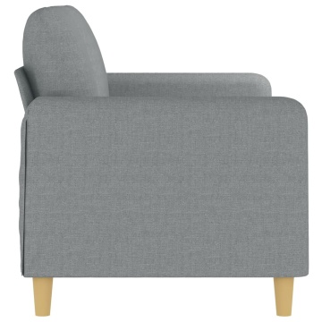 Canapea cu 2 locuri, gri deschis, 140 cm, material textil - Img 4