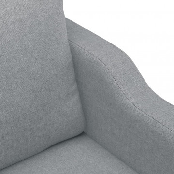 Canapea cu 2 locuri, gri deschis, 140 cm, material textil - Img 4