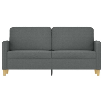 Canapea cu 2 locuri, gri închis, 140 cm, material textil - Img 3
