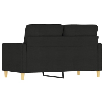 Canapea cu 2 locuri, negru, 120 cm, material textil - Img 8