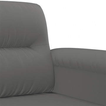 Canapea cu 3 locuri, gri închis, 180 cm, țesătură microfibră - Img 5