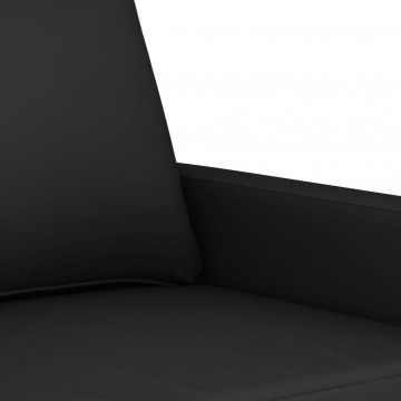 Canapea cu 3 locuri, Negru, 180 cm, catifea - Img 5