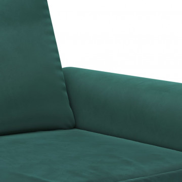 Canapea cu 3 locuri, verde închis, 180 cm, catifea - Img 5