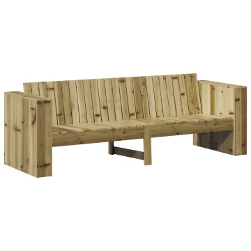 Canapea de grădină cu 3 locuri 185.5x60x62 cm din lemn de pin impregnat - Img 2